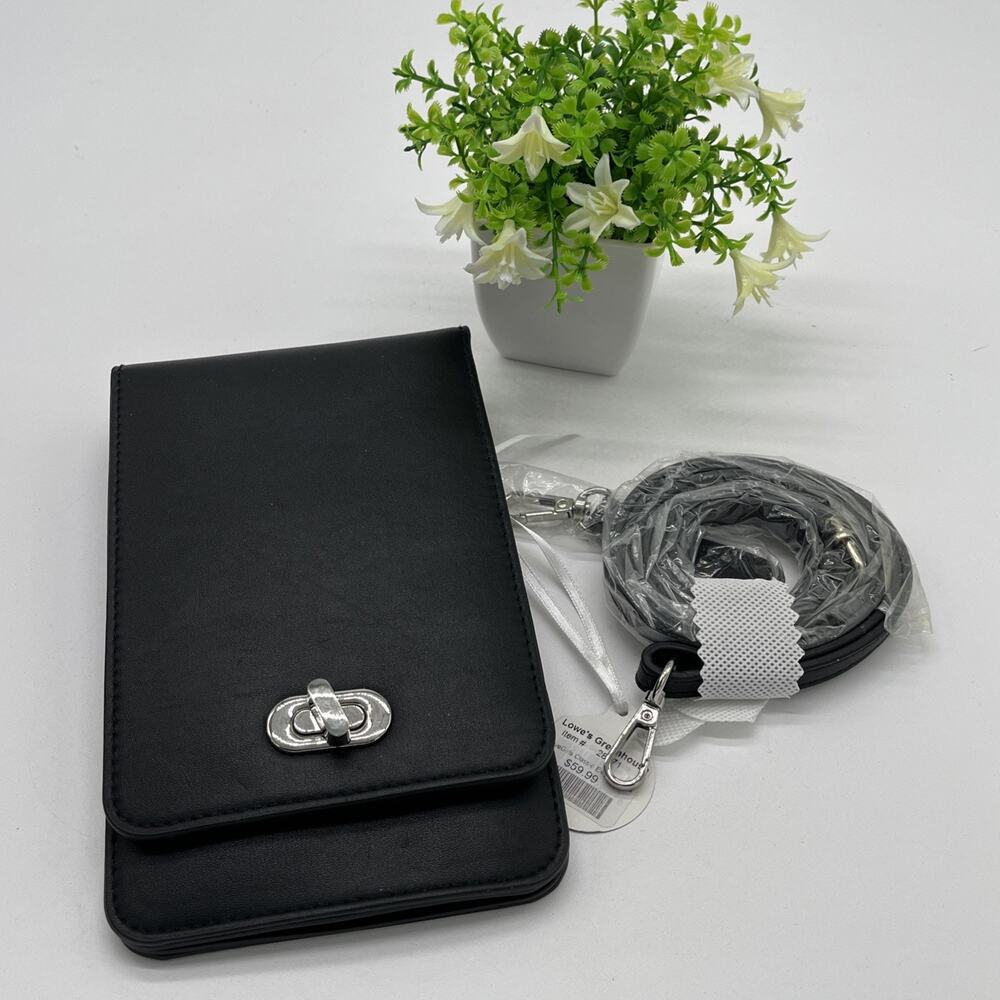Save the Girls Touchscreen Phone Crossbody with RFID Black NWT